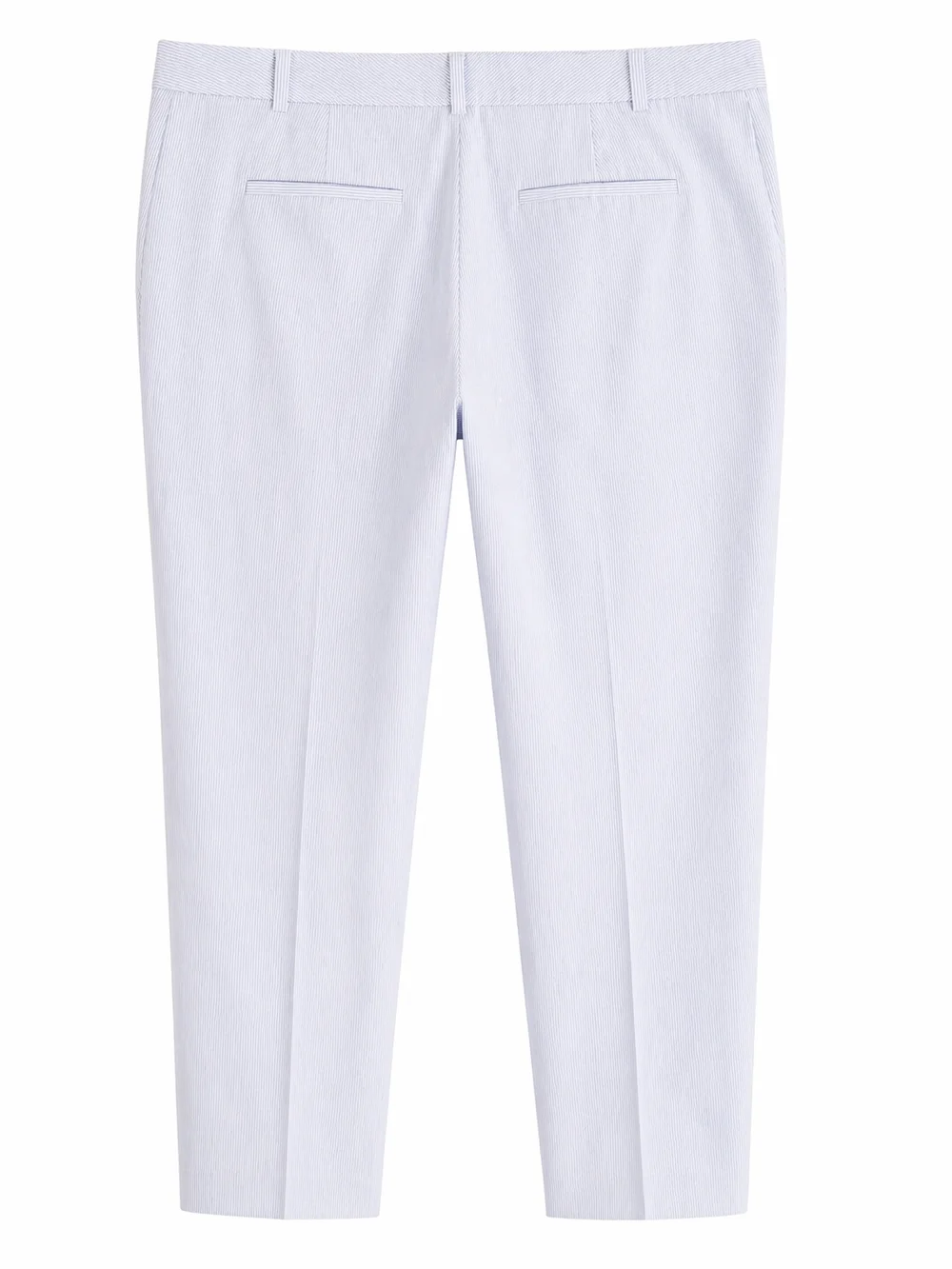 Lauren Ralph Lauren Pinstripe Trousers 18W Blue White Cotton Straight Leg Preppy - Picture 3 of 11